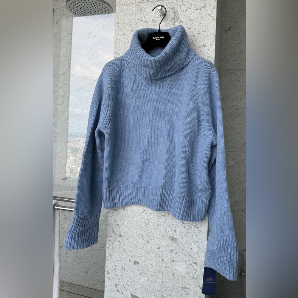 Polo Ralph Lauren Light Blue Turtleneck Sweater